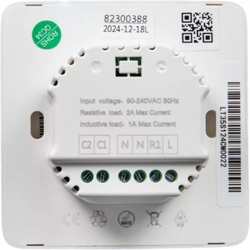 Shelly Plug & Play PbS LinkedGo Smart Floor Heating Termostatas Grindiniam Šildymui Wi-Fi BT ST1820