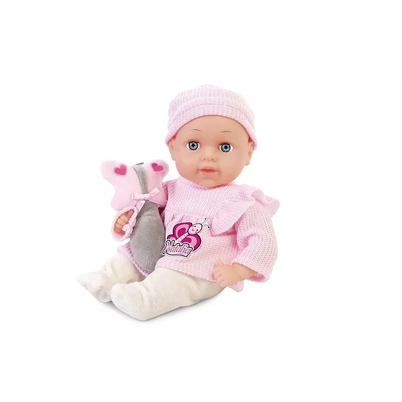 Lėlė Artyk Natalia 33 cm su žaisliuku - Artyk 33 cm kūdikio lėlė su aksesuaru