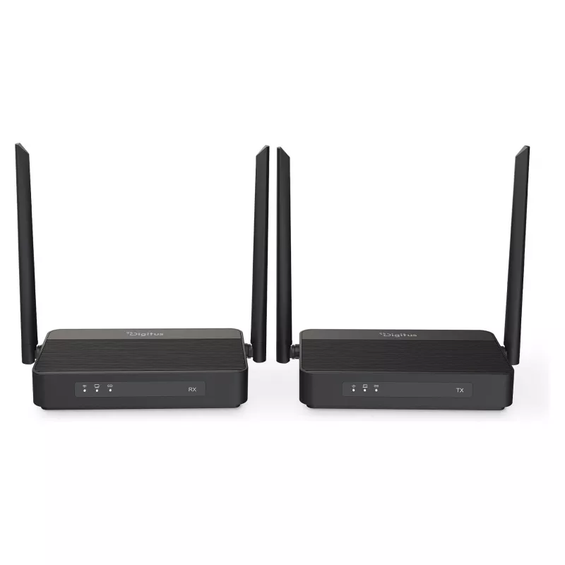Belaidis HDMI KVM plėtinio rinkinys DIGITUS DS-55360 — siųstuvas ir imtuvas, belaidis, 100 m, 4K/60Hz, HDMI, USB-A/USB-C