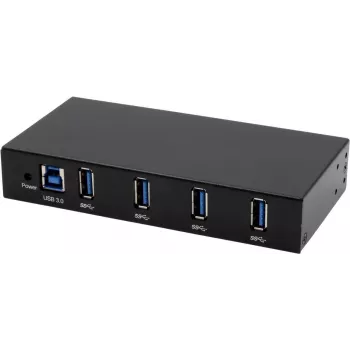 EXSYS EX-11234HMS Sąsajų šakotuvas USB 3.2 Gen 1 (3.1 Gen 1) Type-B 5000 Mbit/s Juodas