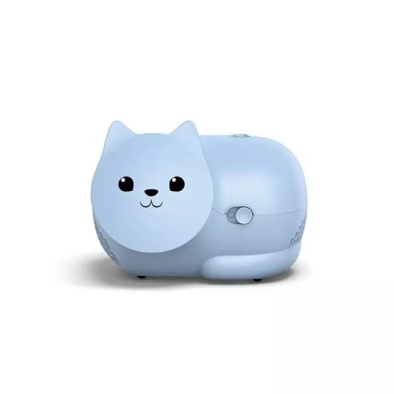 Inhaliatorius Omron Nami Cat NE-C303K-KDE – kompresorinis purkštuvas, 0,35 ml/min, vaikams ir suaugusiems, mėlynas, W235×D148×H157 mm