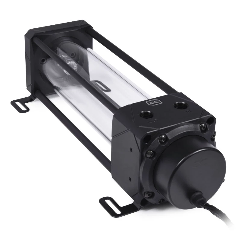 Alphacool Eisbecher Aurora 13326 rezervuaras su siurbliu, stiklas/acetilas, juodas/skaidrus