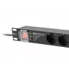 LANBERG PDU-PRO-07F-0200-BK 1U paskirstymo blokas, 7 lizdai (F tipo), 16 A, 2 m laidas, juodas