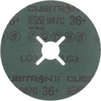 Abrasyvinis pluoštinis diskas 3M 987C 115×22 mm, grūdėtumas 80+, pakuotė 25 vnt.