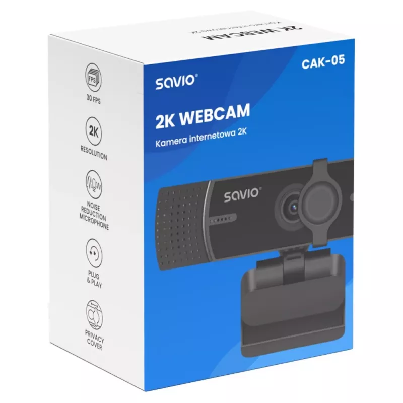 Internetinė kamera 2K SAVIO CAK-05