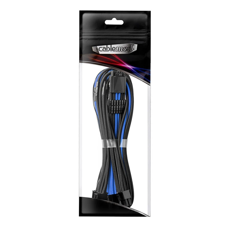 Maitinimo laidų rinkinys CableMod C-Series PRO ModMesh 12VHPWR StealthSense juodas/mėlynas pintas