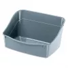 Atviras kampinis tualetas FERPLAST L305 triušiams, plastikinis, pilkas, 370×270×185 mm