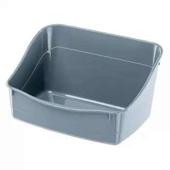 Atviras kampinis tualetas FERPLAST L305 triušiams, plastikinis, pilkas, 370×270×185 mm