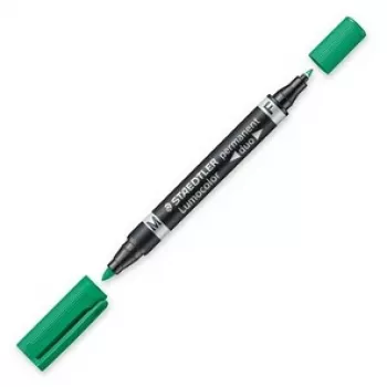 STAEDTLER Lumocolor Duo Dvigubas Antgalis Permanentinis Markeris Juodas 0,6 mm / 1,5 mm