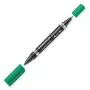Staedtler Lumocolor Duo Fine/Bullet Tip nuolatinis markeris žalias
