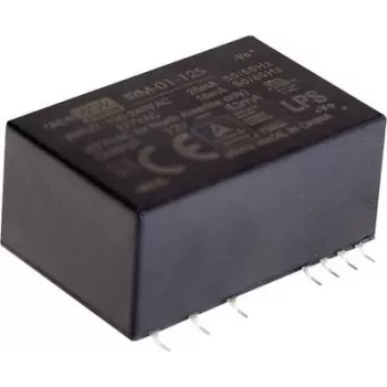 DC/DC keitiklis MEAN WELL IRM-01-12S, 1 W, 12 V išėjimas, 85–305 V įėjimas, RoHS
