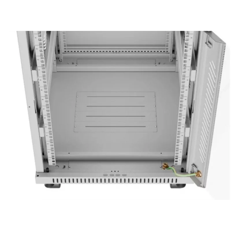 Laisvai pastatomas serverio spintos korpusas LANBERG FF01-6815-12SL 15U, 600×800×922 mm, 1200 kg, IP20, pilkas
