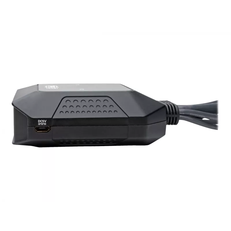 Tripp Eaton Tripp Lite serijos 2 prievadų DisplayPort 1.1 / USB KVM jungiklis su garsu/vaizdu, įmontuotais kabeliais, USB periferinių įrenginių bendrinimu