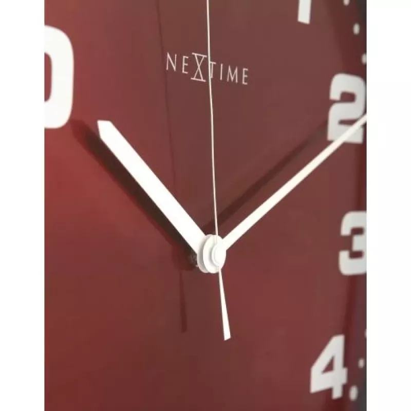NeXtime klok 3053ro Dash Red, Ø35 cm, sieninis, raudonas/sidabrinis