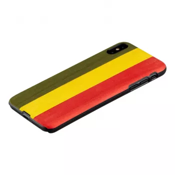 Apsauginis dėklas iPhone XS Max iš medžio ir polikarbonato – modelis Reggae, juodas
