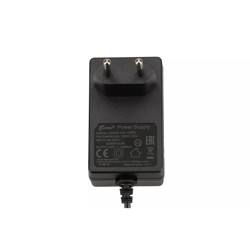 Maitinimo adapteris MikroTik SAW30-240-1200GR2A 24V 1,2A juodas