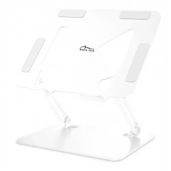 MEDIA-TECH Laptop Stovas – Nešiojamojo kompiuterio stovas MT2661W (baltas)