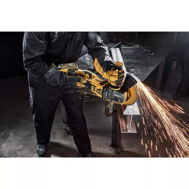 Kampinis šlifuoklis DeWalt DCG460N-XJ 54V bešepetėlis variklis, 230 mm diskas