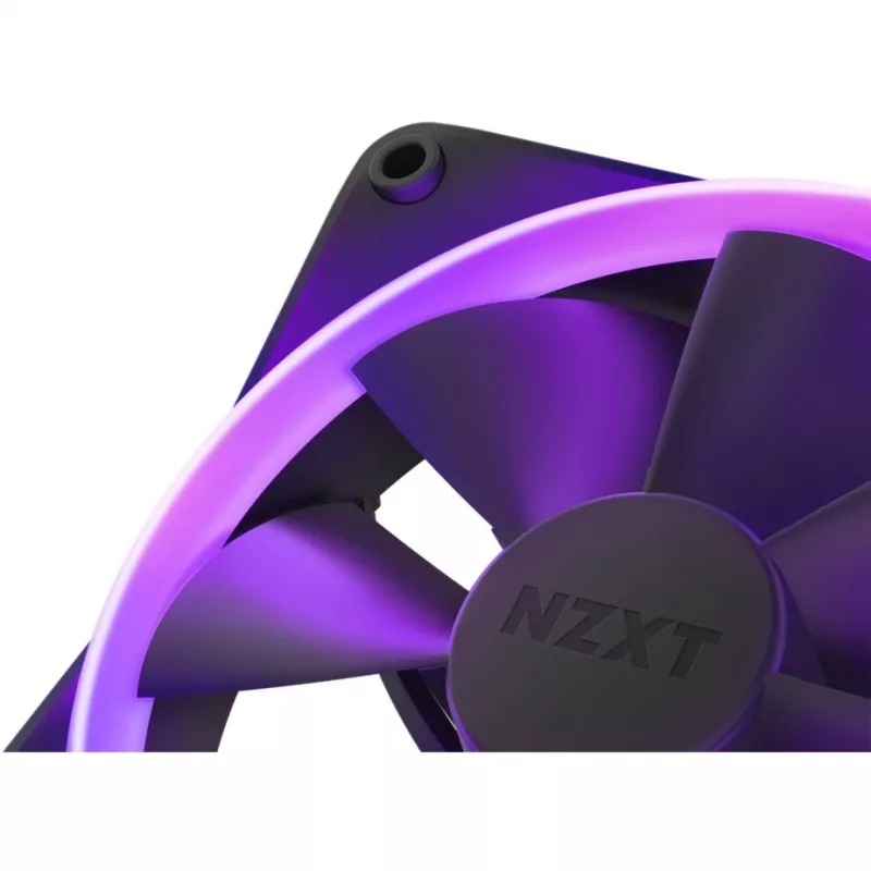 NZXT F120 RGB 120mm ARGB korpuso ventiliatorių rinkinys (3 vnt.) - Juoda