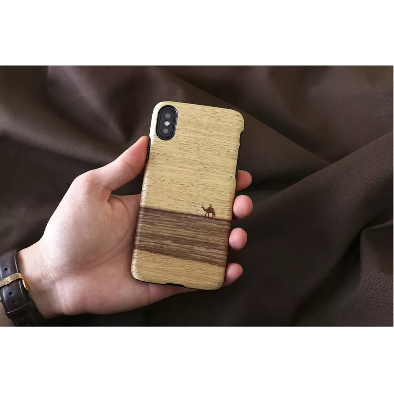 MAN&WOOD dėklas iPhone X/XS terra black – apsauginis užpakalinis dangtelis