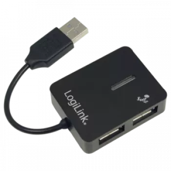 USB 2.0 4 prievadų šakotuvas LOGILINK UA0139, juodas