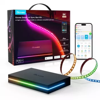 LED apšvietimo centras Govee AI Sync Box 2 RGBICW Wi-Fi Bluetooth HDMI 2.1