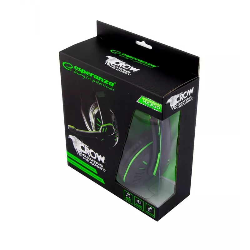 Ausinės Esperanza CROW EGH330G (Juodos)