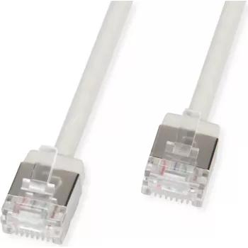 ROLINE U/FTP Patch Cable Cat.6A Ultra-kurzer RJ45 Pilka 1m