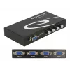 DeLock Switch VGA 4 prievadų rankinis dvipusis - ekrano jungiklis - 4 x VGA - stalinis (87635)