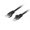 Patchcord Cat.6 UTP LSZH CU 1m juodas fluke testuotas