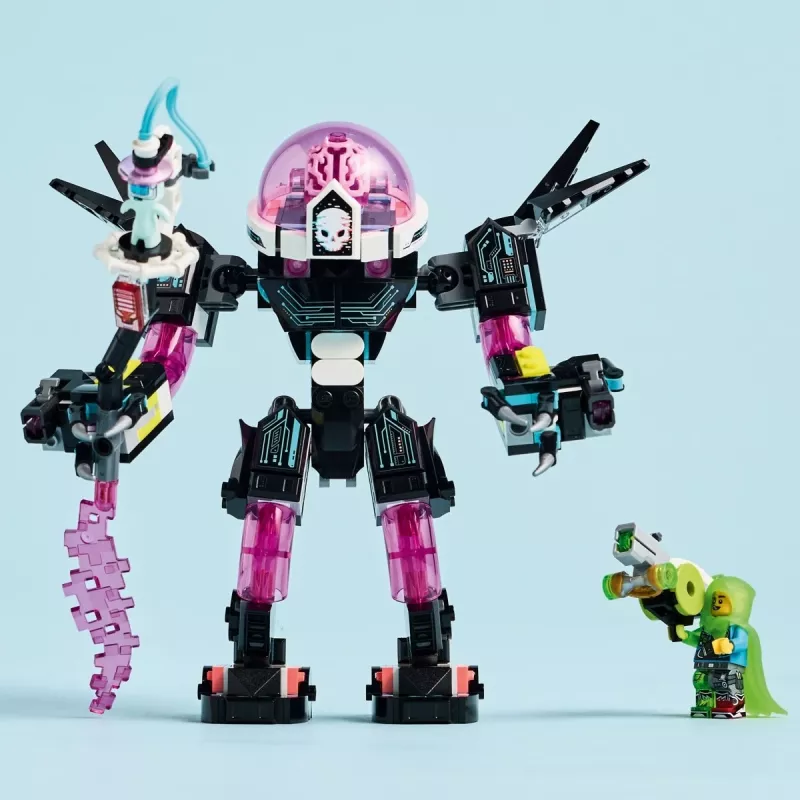 LEGO 71495 Mateo vs. Cyberbrain Mech – statybinis žaislas su minifigūrėlėmis ir pastatomu mech