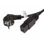 Maitinimo laidas CEE 7/7 - IEC 320 C19 16A VDE 1,8m juodas