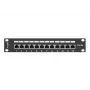 Patch panel Lanberg PPF5-9012-B 1U 12x RJ-45 Cat5e ekranuotas