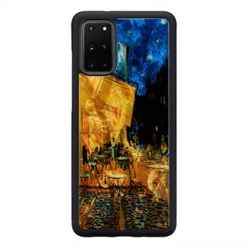 Apsauginis dėklas iKins Samsung Galaxy S20+ – juodas Cafe Terrace