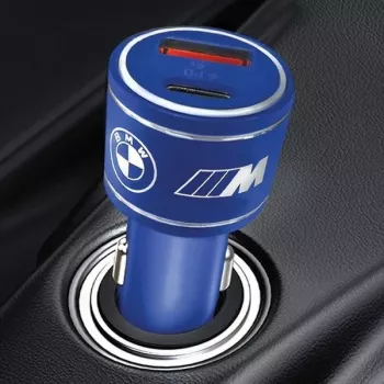Automobilinis įkroviklis 20W PD-QC 3.0 Greitas Mėlynas
