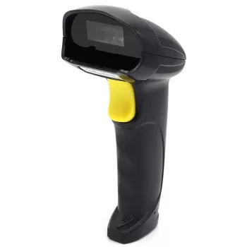 Rankinis 1D/2D laidinis brūkšninių kodų skaitytuvas QOLTEC 50853 – USB, ABS korpusas, 1,65 m laidas, 97×65×167 mm, 105 g