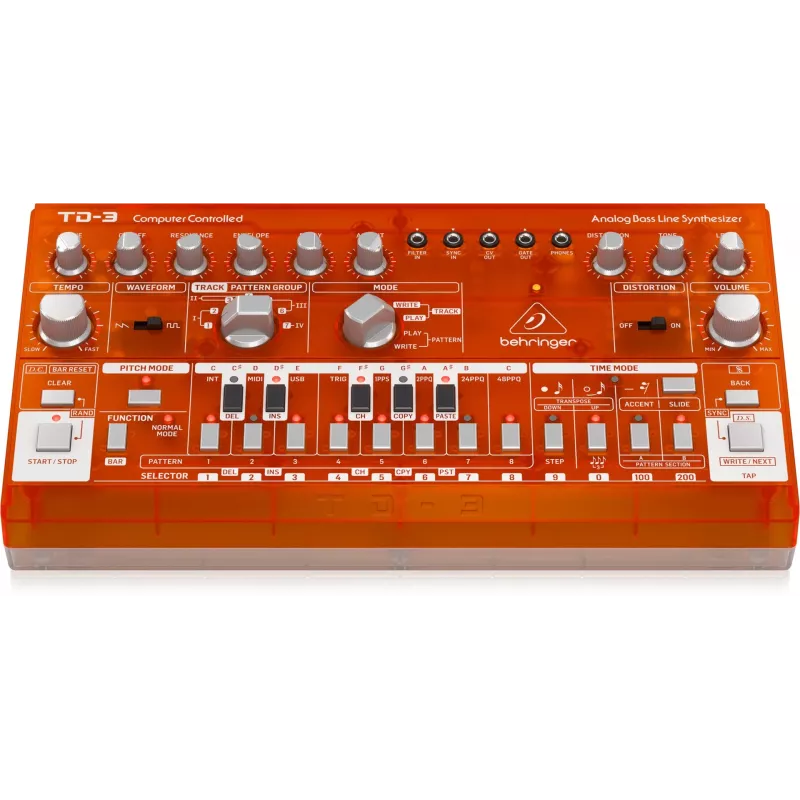 Analoginis sintezatorius Behringer TD-3-SB Red 9V DC