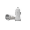 Automobilinis įkroviklis Devia Smart Series Lightning 5V 3.1A Dvigubas USB Baltas