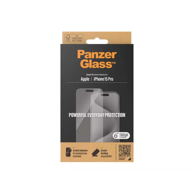 PanzerGlass® Classic Fit ekrano apsauga iPhone 15 Pro