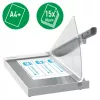Leitz Precision Office popieriaus pjaustyklė A4+, 15 lapų, rankinis spaustuvas, nerūdijantis plienas