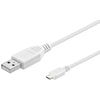 Microconnect USBABMICRO0,60W USB 2.0 kabelis USB A – Micro-USB B 0,6 m baltas