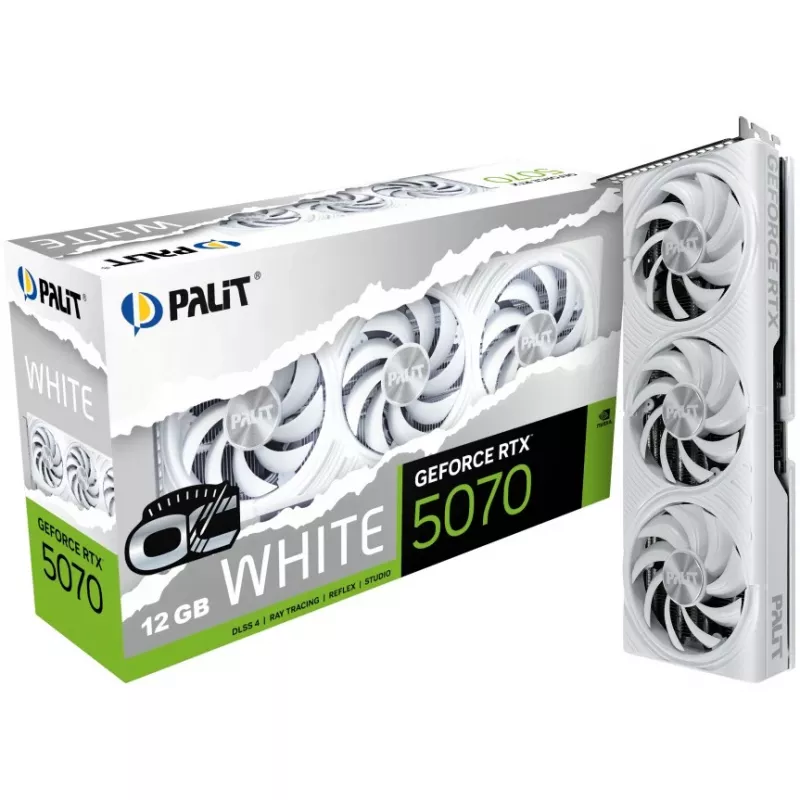 Vaizdo plokštė Palit GeForce RTX 5070 White OC 12 GB GDDR7