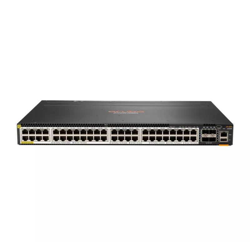 HPE Aruba 6300M jungiklis - L3 valdomas - 48 x 100/1000/2,5G/5G (PoE+) + 4 x 1/10/25/50 Gb SFP56 (aukštupio/stekavimo)