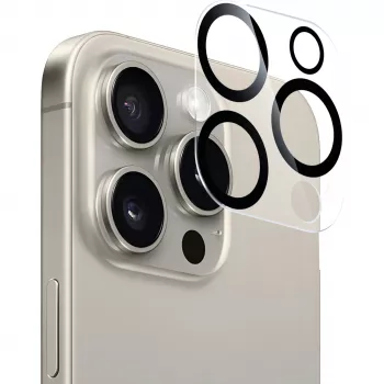 NEVOGLASS 3D kameros apsauginis stiklas, skaidrus/juodas, iPhone 17 Air