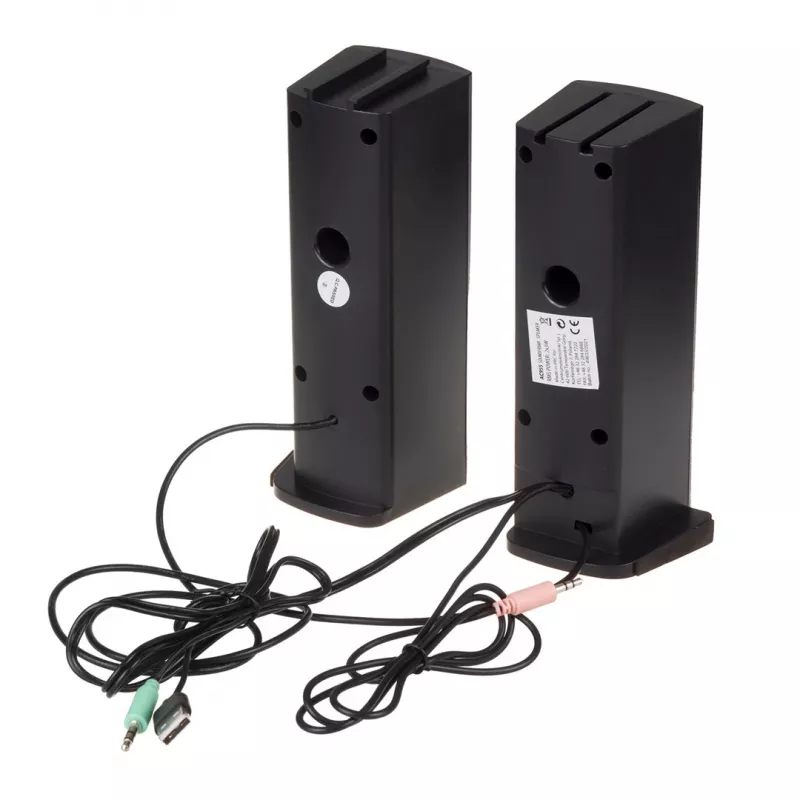 2 in 1 PC garsiakalbis Soundbar kompiuteriui su RGB LED apšvietimu, stereo, USB, 2 x 3W, AUX 3.5 mm