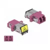 DeLOCK 86901 Optinis skaidulinis jungtuvas LC Duplex moteriška į moterišką, daugiamodis, violetinis