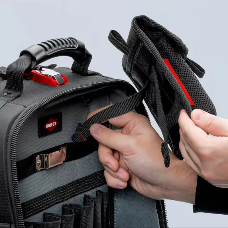 Knipex Modular Bag 00 19 50 LE juoda/raudona, tuščias modulinis krepšys įrankiams