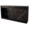 komoda 160x80x35 GRANERO juodas/juodas blizgus