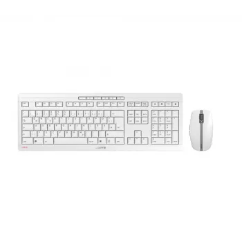 Belaidis klaviatūros ir pelės rinkinys CHERRY Stream Desktop Recharge, QWERTZ, vokiškas išdėstymas, pilka