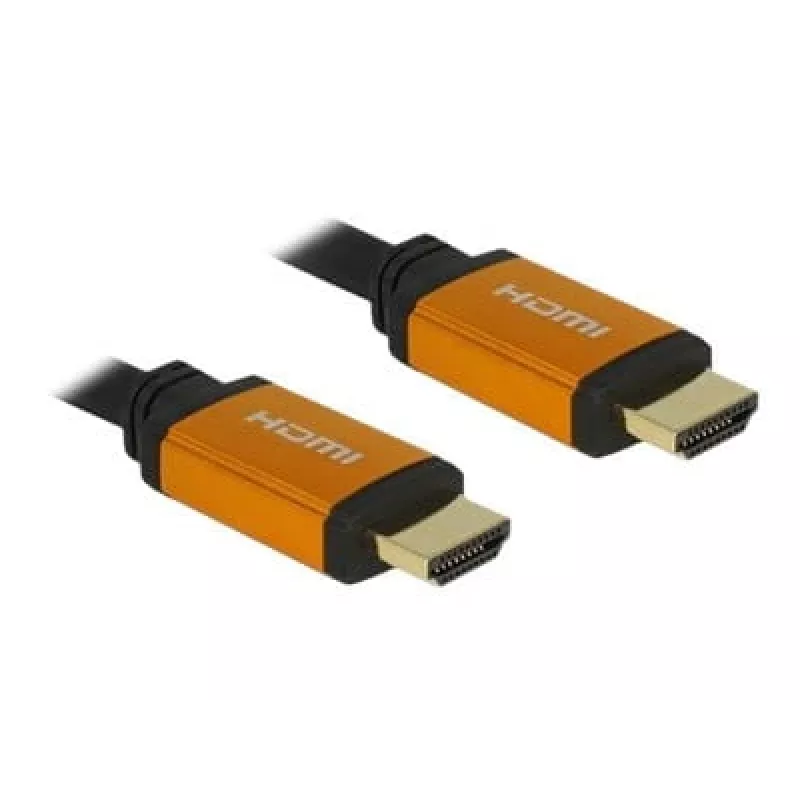 HDMI kabelis DeLOCK 85727 1 m, A tipo kištukas – A tipo kištukas, juodas auksu